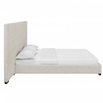 Sierra Queen Upholstered Fabric Platform Bed