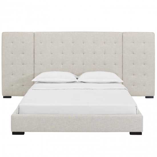 Sierra Queen Upholstered Fabric Platform Bed