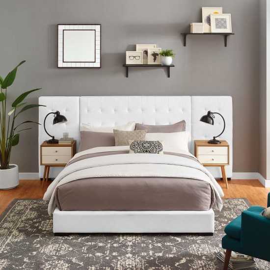 Sierra Queen Upholstered Fabric Platform Bed