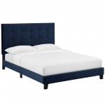 Melanie Full Tufted Button Upholstered Performance Velvet Platform Bed