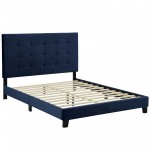 Melanie Full Tufted Button Upholstered Performance Velvet Platform Bed