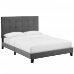 Melanie Queen Tufted Button Upholstered Performance Velvet Platform Bed