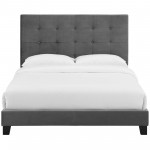 Melanie Queen Tufted Button Upholstered Performance Velvet Platform Bed