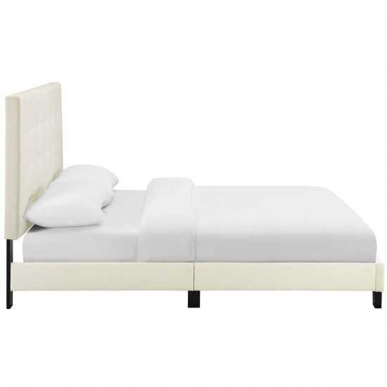 Melanie Queen Tufted Button Upholstered Performance Velvet Platform Bed