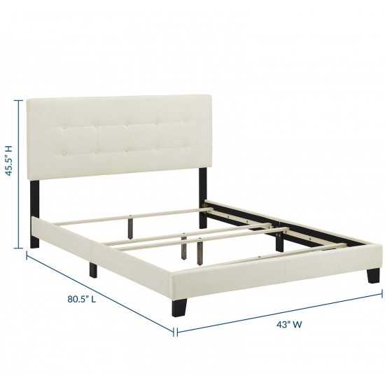 Amira Twin Performance Velvet Bed