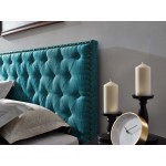 Helena Tufted Twin Upholstered Linen Fabric Headboard