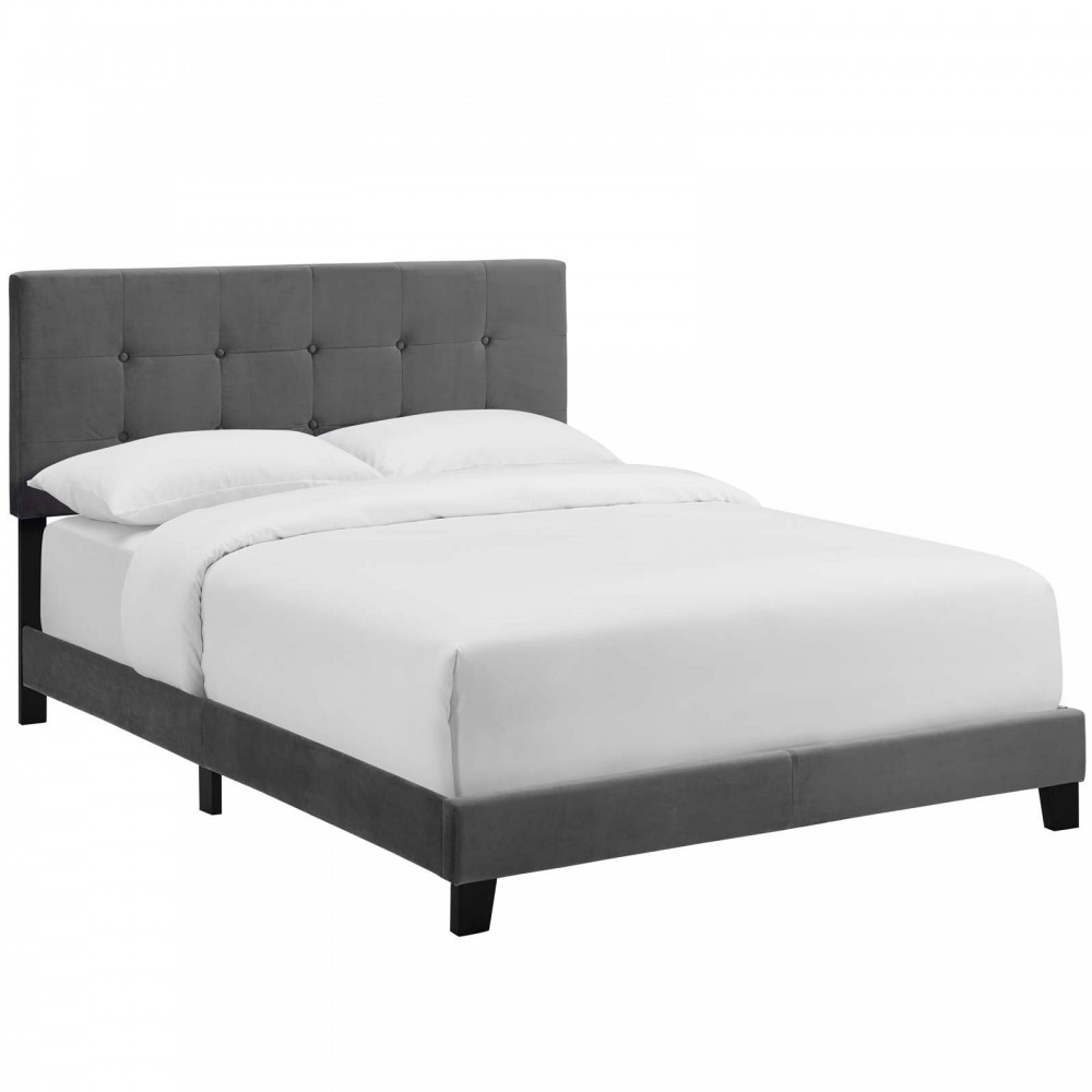 Amira Queen Performance Velvet Bed Amira Queen Performance Velvet Bed