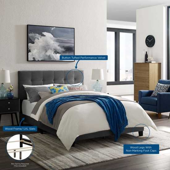Amira Queen Performance Velvet Bed
