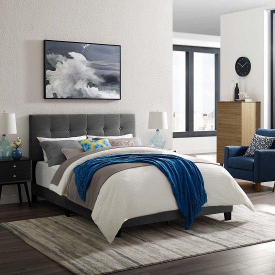 Amira Queen Performance Velvet Bed