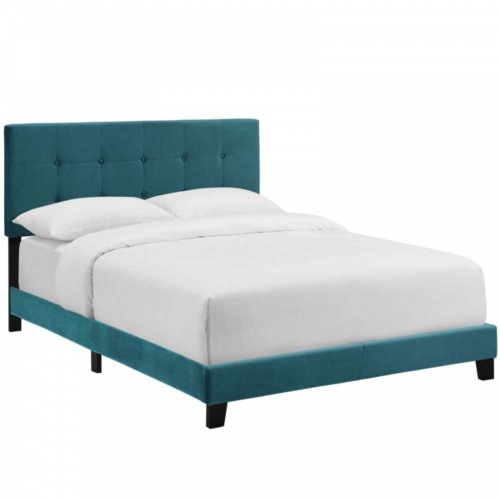Amira Queen Performance Velvet Bed Amira Queen Performance Velvet Bed