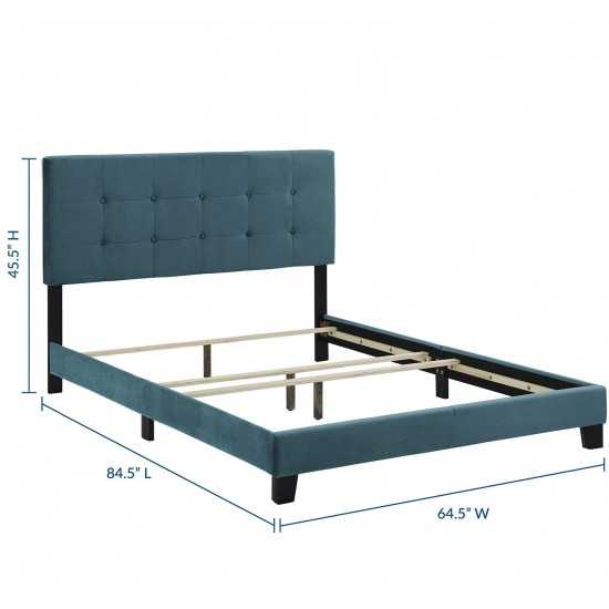 Amira Queen Performance Velvet Bed