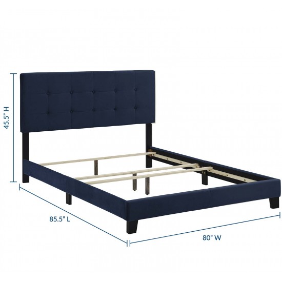 Amira King Performance Velvet Bed