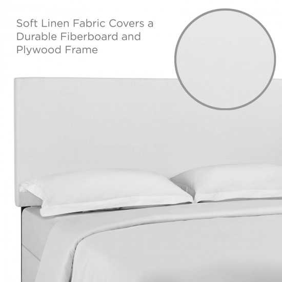 Taylor Twin Upholstered Linen Fabric Headboard