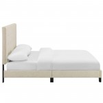 Melanie Twin Tufted Button Upholstered Fabric Platform Bed