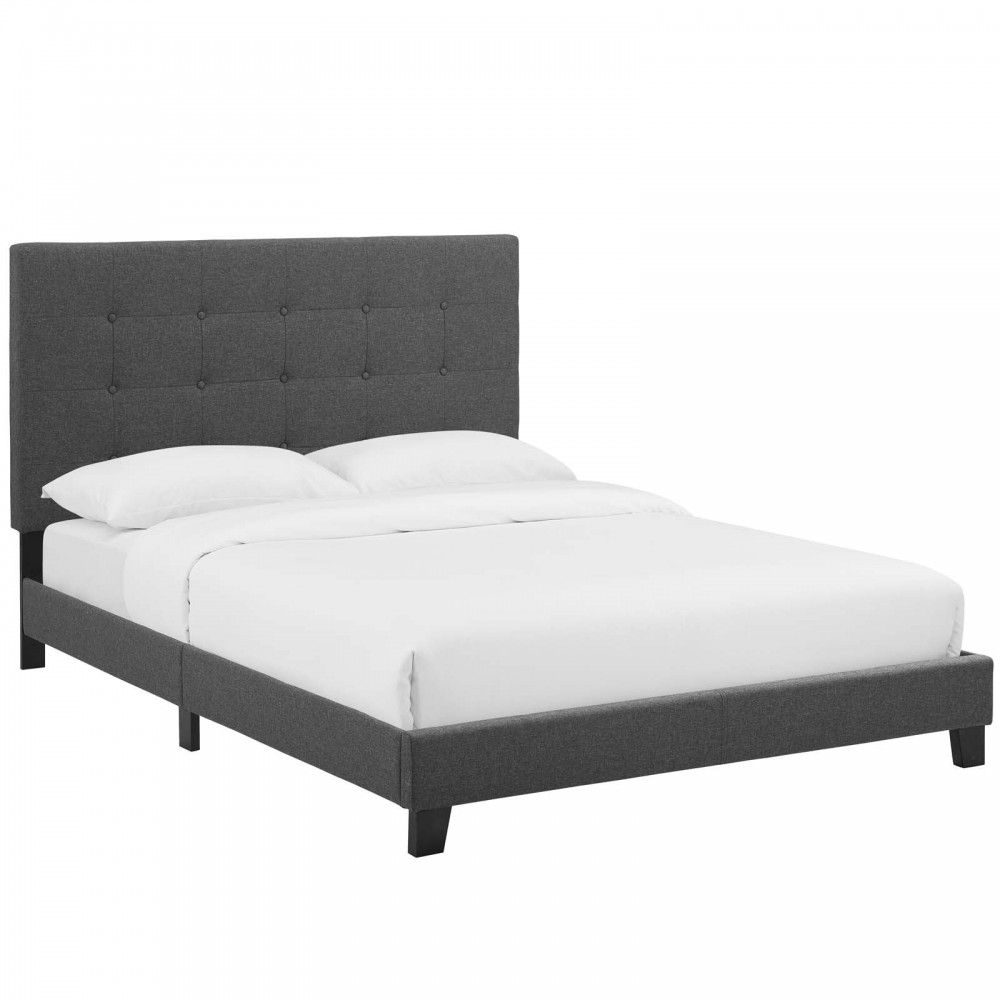 Melanie Twin Tufted Button Upholstered Fabric Platform Bed Melanie Twin Tufted Button Upholstered Fabric Platform Bed
