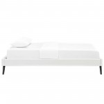 Loryn Twin Vinyl Bed Frame with Round Splayed Legs