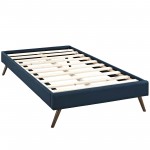 Loryn Twin Fabric Bed Frame with Round Splayed Legs