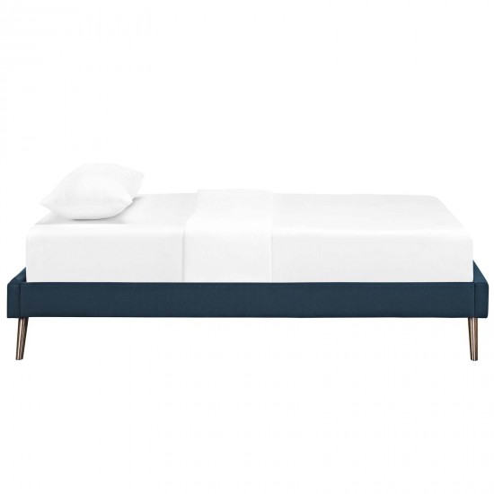 Loryn Twin Fabric Bed Frame with Round Splayed Legs