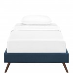 Loryn Twin Fabric Bed Frame with Round Splayed Legs