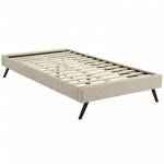 Loryn Twin Fabric Bed Frame with Round Splayed Legs