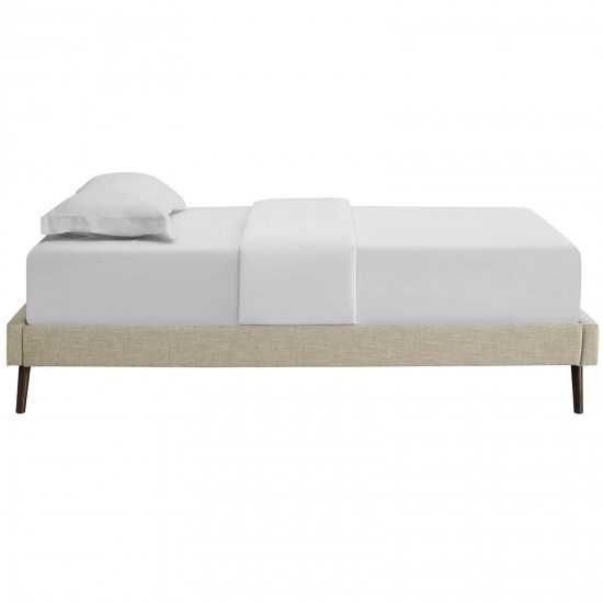 Loryn Twin Fabric Bed Frame with Round Splayed Legs