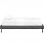 Loryn Twin Fabric Bed Frame with Round Splayed Legs