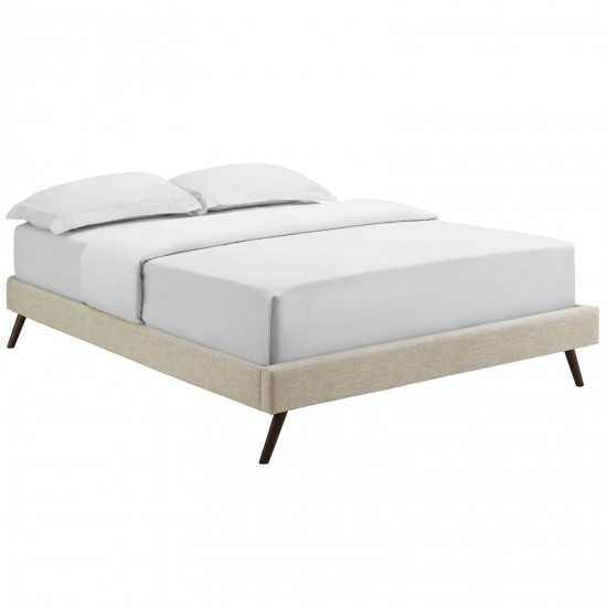 Loryn Full Fabric Bed Frame with Round Splayed Legs