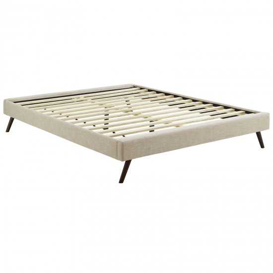 Loryn Full Fabric Bed Frame with Round Splayed Legs