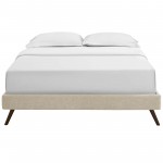 Loryn Full Fabric Bed Frame with Round Splayed Legs