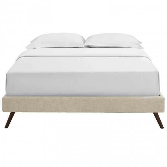 Loryn Full Fabric Bed Frame with Round Splayed Legs