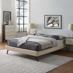 Loryn Full Fabric Bed Frame with Round Splayed Legs