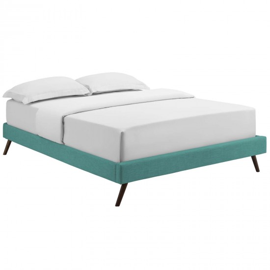 Loryn Full Fabric Bed Frame with Round Splayed Legs