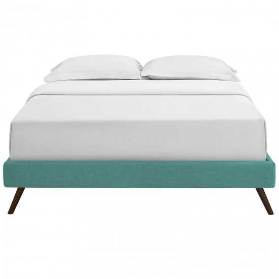 Loryn Full Fabric Bed Frame with Round Splayed Legs