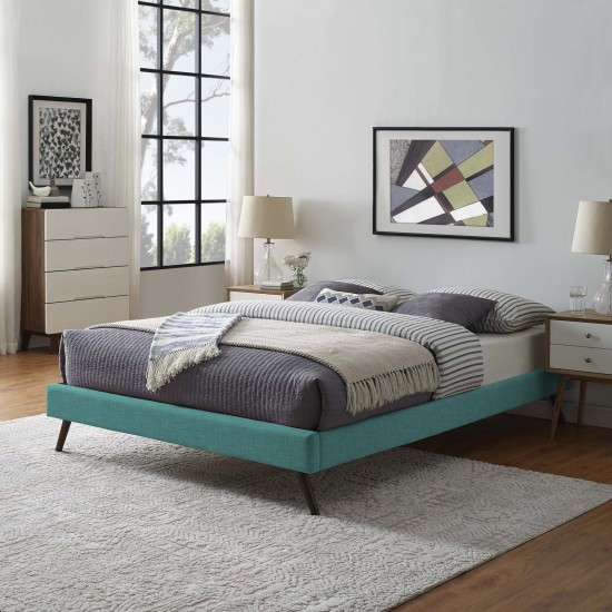 Loryn Full Fabric Bed Frame with Round Splayed Legs