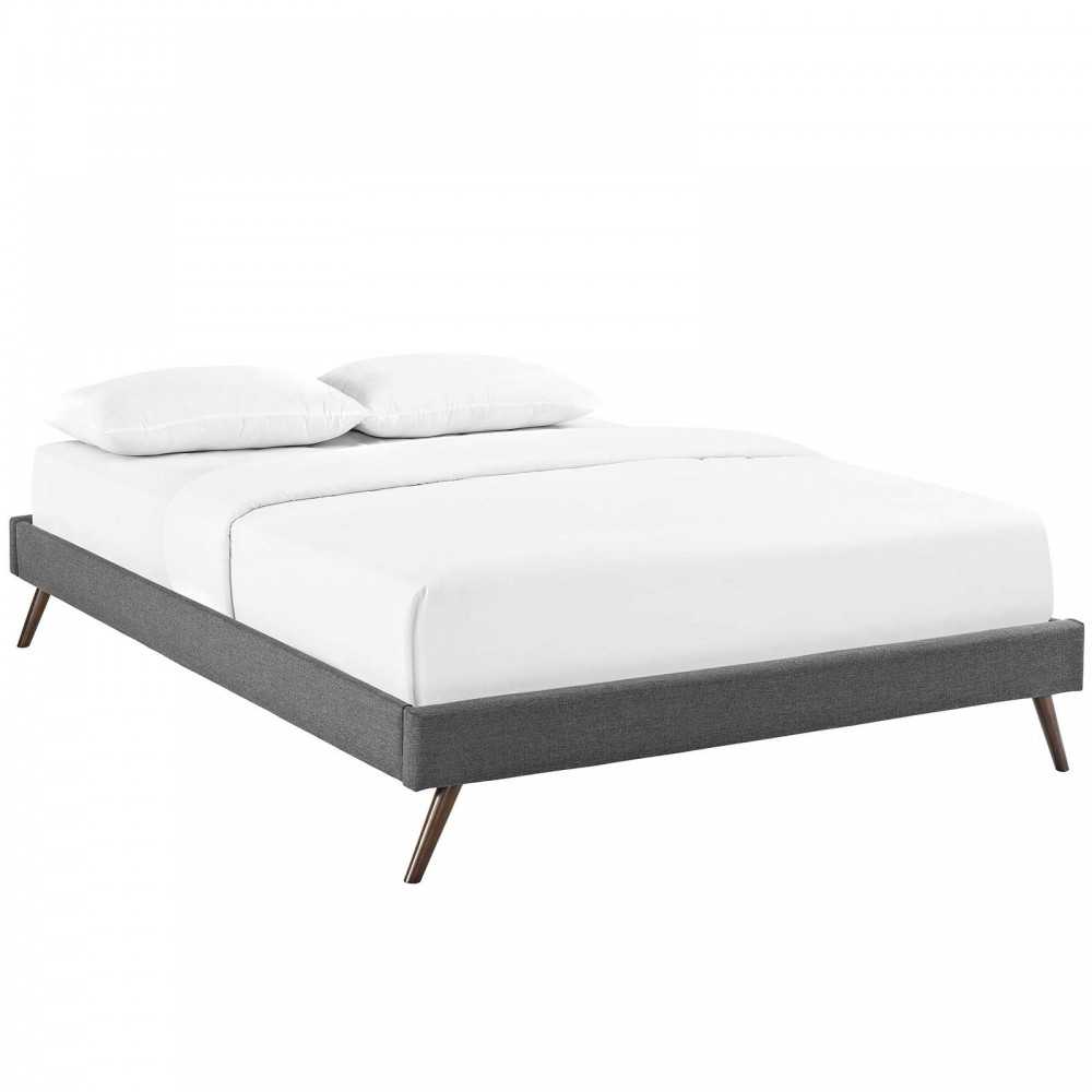 Loryn Queen Fabric Bed Frame with Round Splayed Legs Loryn Queen Fabric Bed Frame with Round Splayed Legs
