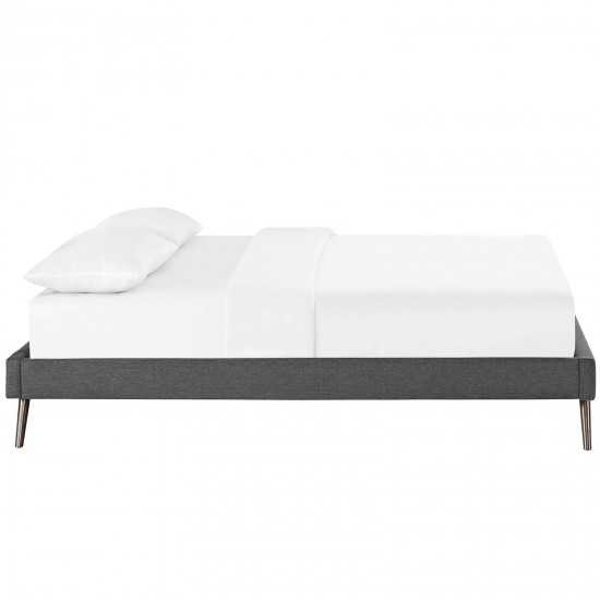 Loryn Queen Fabric Bed Frame with Round Splayed Legs