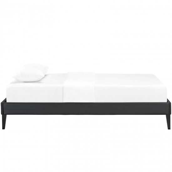 Tessie Twin Vinyl Bed Frame with Squared Tapered Legs