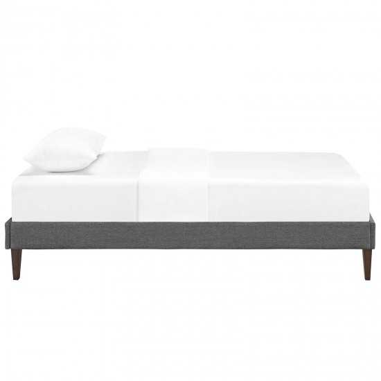 Tessie Twin Fabric Bed Frame with Squared Tapered Legs