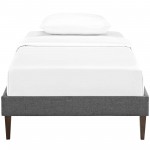 Tessie Twin Fabric Bed Frame with Squared Tapered Legs
