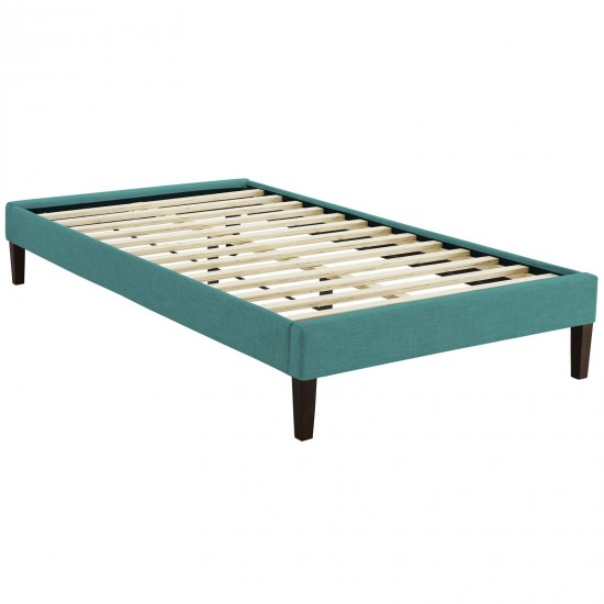 Tessie Twin Fabric Bed Frame with Squared Tapered Legs