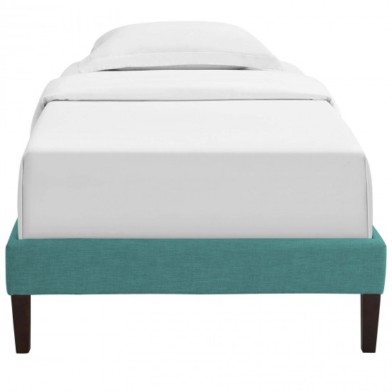 Tessie Twin Fabric Bed Frame with Squared Tapered Legs