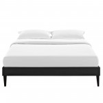 Tessie Queen Vinyl Bed Frame with Squared Tapered Legs