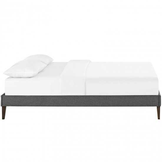 Tessie Queen Fabric Bed Frame with Squared Tapered Legs