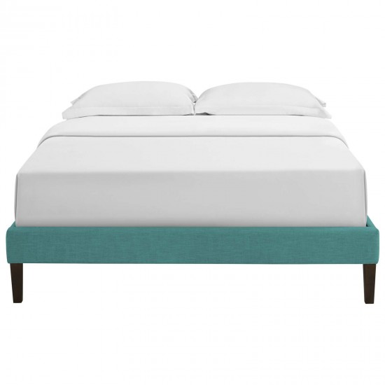 Tessie Queen Fabric Bed Frame with Squared Tapered Legs