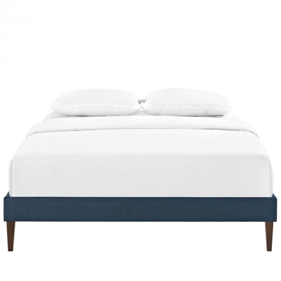 Tessie King Fabric Bed Frame with Squared Tapered Legs