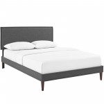 Amaris Full Fabric Platform Bed with Squared Tapered Legs