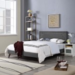 Ruthie Full Fabric Platform Bed with Round Splayed Legs