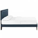 Ruthie King Fabric Platform Bed with Squared Tapered Legs