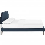 Corene Full Fabric Platform Bed with Round Splayed Legs