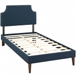 Corene Twin Fabric Platform Bed with Squared Tapered Legs